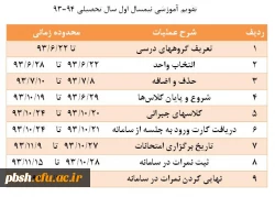 تقویم آموزشی