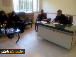 دیدار دانشجویان وکارکنان پردیس  باآقای عسگری مسئول ترویج فرهنگ ایثار وشهادت