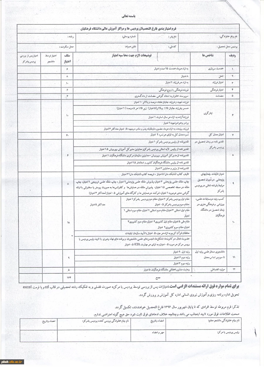 قابل توجه دانشجویان ورودی 92

تکمیل فرم امتیاز بندی 4
