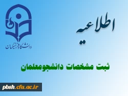 تکمیل اطلاعات درخواستی در فرم ثبت مشخصات دانشجو معلمان 2