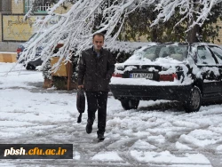 صبح برفی پردیس شهید باهنر و حضور دانشجومعلمان، اساتید و کارکنان در پردیس 16