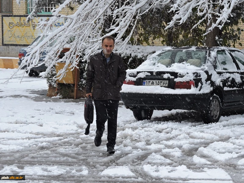 صبح برفی پردیس شهید باهنر و حضور دانشجومعلمان، اساتید و کارکنان در پردیس 16