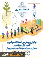 برگزاری چهارمین انتخابات کانون های دانشجویی همیاران بهداشت و سلامت جسم و روان 2