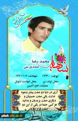شهید محمدرضا احمدی بنی