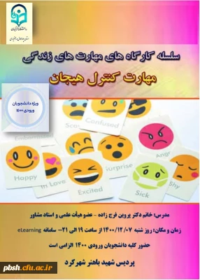 دریافت گواهینامه کارگاه مهارت های زندگی: کنترل هیجان